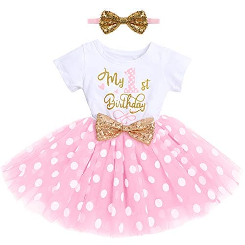 Baby Girl 1st/2nd Birthday Dress & Headband Set