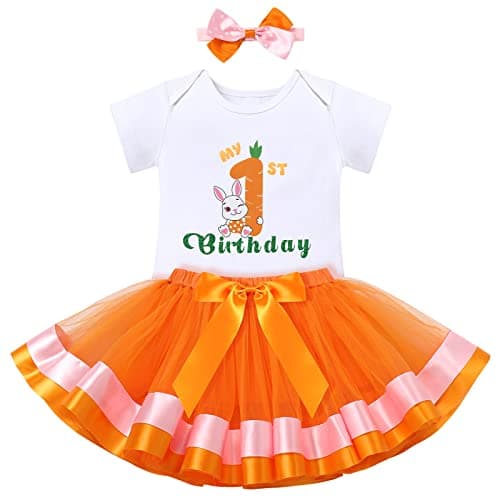 ODASDO Baby Girl 1st Birthday Cake Smash Outfit