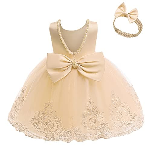Baby Backless Pageant Dress with Headwear