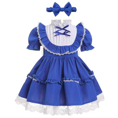 Vintage Ruffle Dress Set for Baby Girls and Toddlers 1-5T