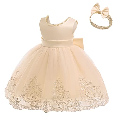 Baby Backless Pageant Dress with Headwear