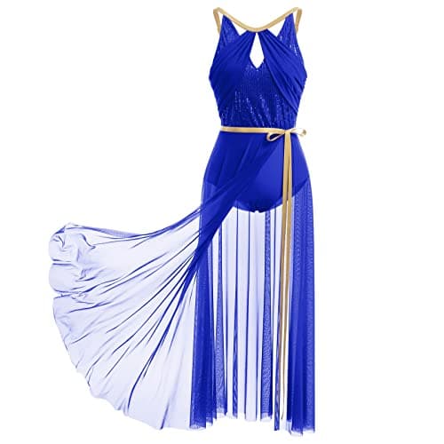 Lyrical Dance Costume for Women - Leotard and Long Wrap Skirt