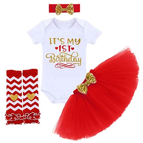 ODASDO Princess Tutu Skirt Cake Smash Set 4pcs Party Clothes