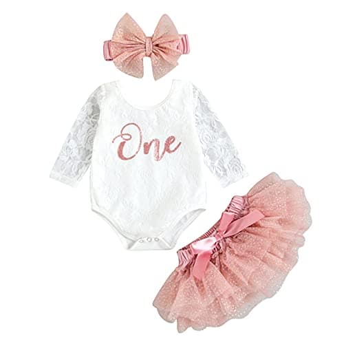 Biayxms Baby Girl First Birthday Outfit with Tutu Skirts and Headband