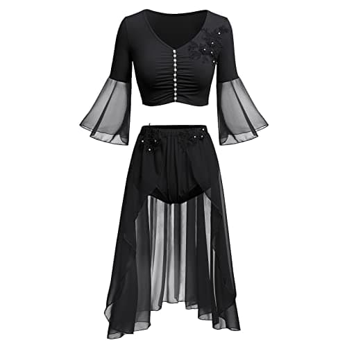 ODASDO Women's Lyrical Dance Two-Piece Outfit