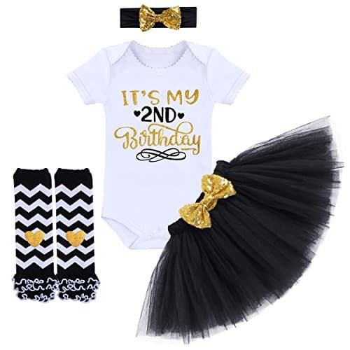 ODASDO Princess Tutu Skirt Cake Smash Set 4pcs Party Clothes