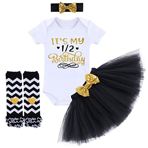 ODASDO Princess Tutu Skirt Cake Smash Set 4pcs Party Clothes