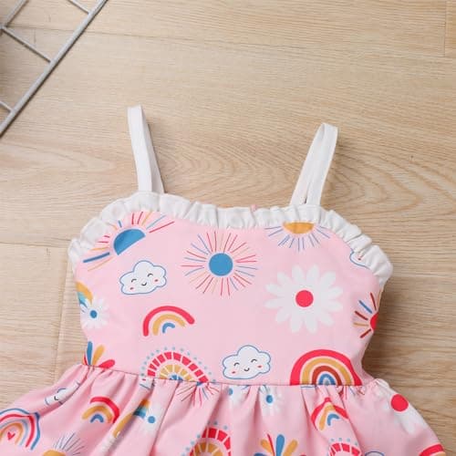 ODASDO Toddler Girls' Spaghetti Strap Sundress