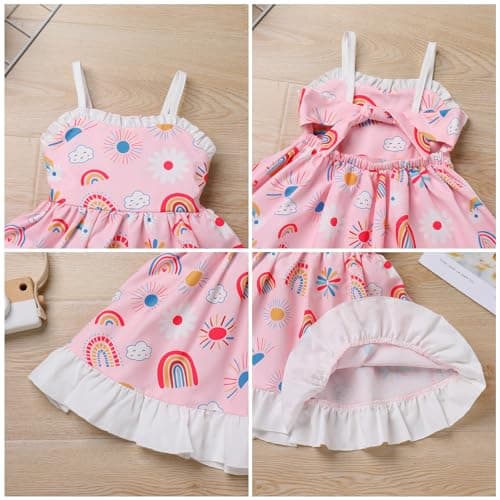 ODASDO Toddler Girls' Spaghetti Strap Sundress