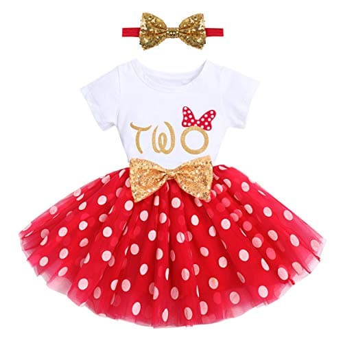 Baby Girl 1st/2nd Birthday Dress & Headband Set
