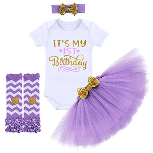 ODASDO Princess Tutu Skirt Cake Smash Set 4pcs Party Clothes