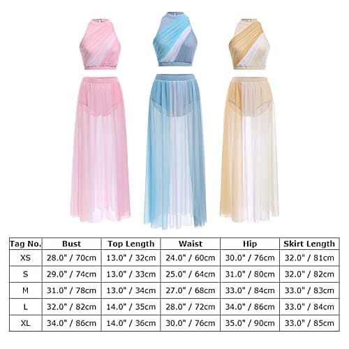 ODASDO Women's Color Block Contemporary Dance Set