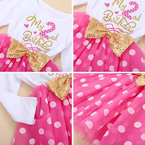 ODASDO Baby Girls Toddler Kids Birthday Party Dresses