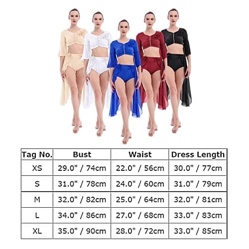 ODASDO Women's Lyrical Dance Two-Piece Outfit