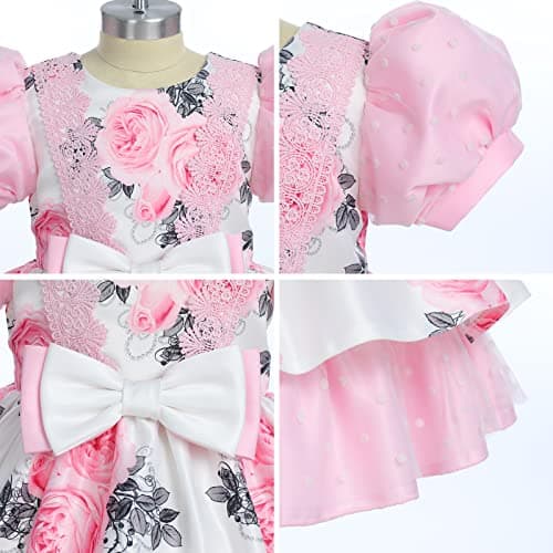 Baby Girl Flower Petal Rainbow Tutu Princess Dress