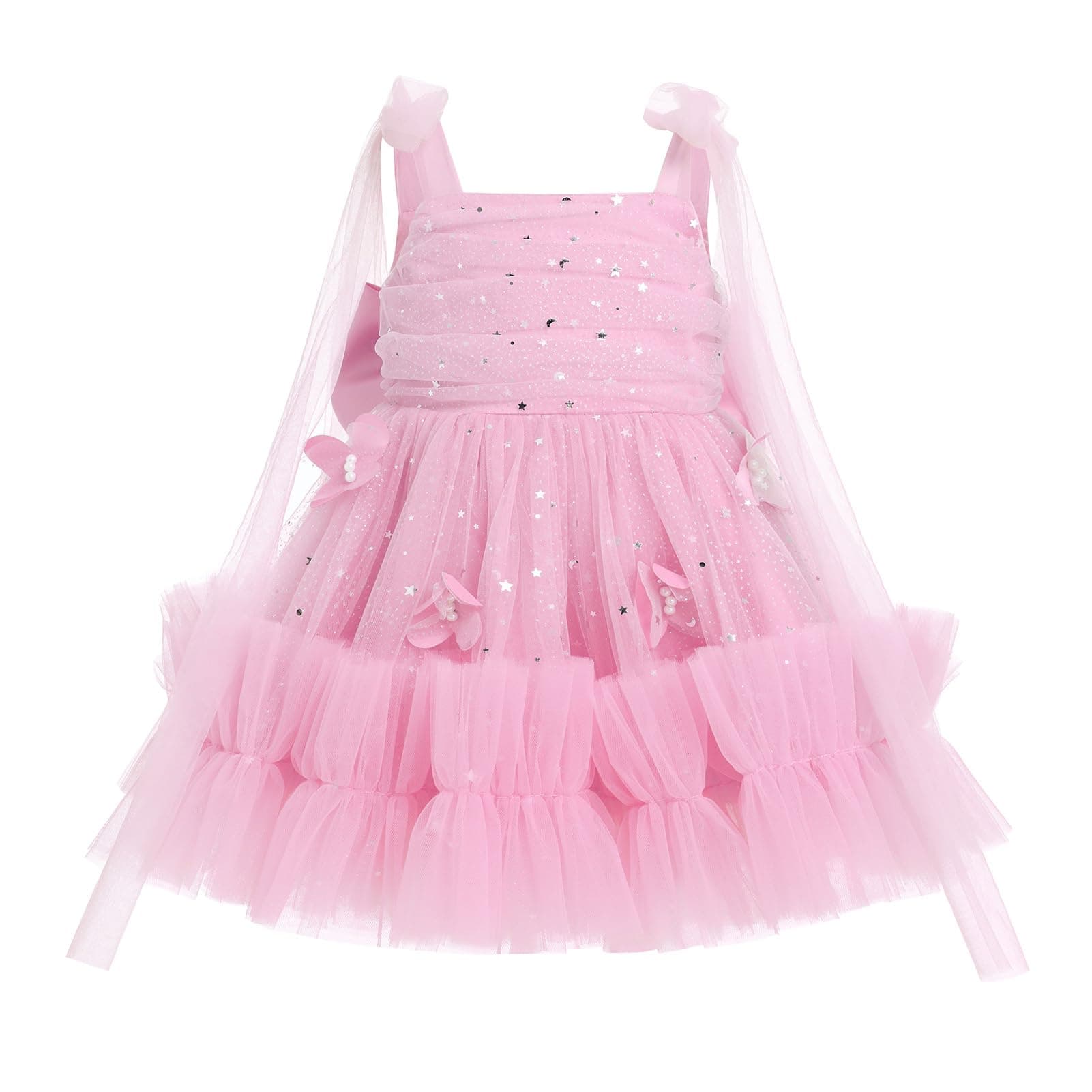 Toddler Girls Butterfly Dress for Birthday Party and Special Occasions