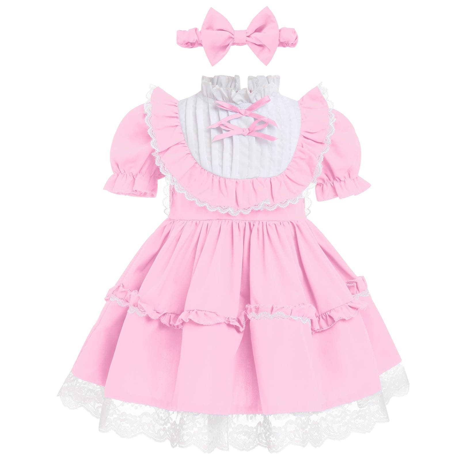 Vintage Ruffle Dress Set for Baby Girls and Toddlers 1-5T