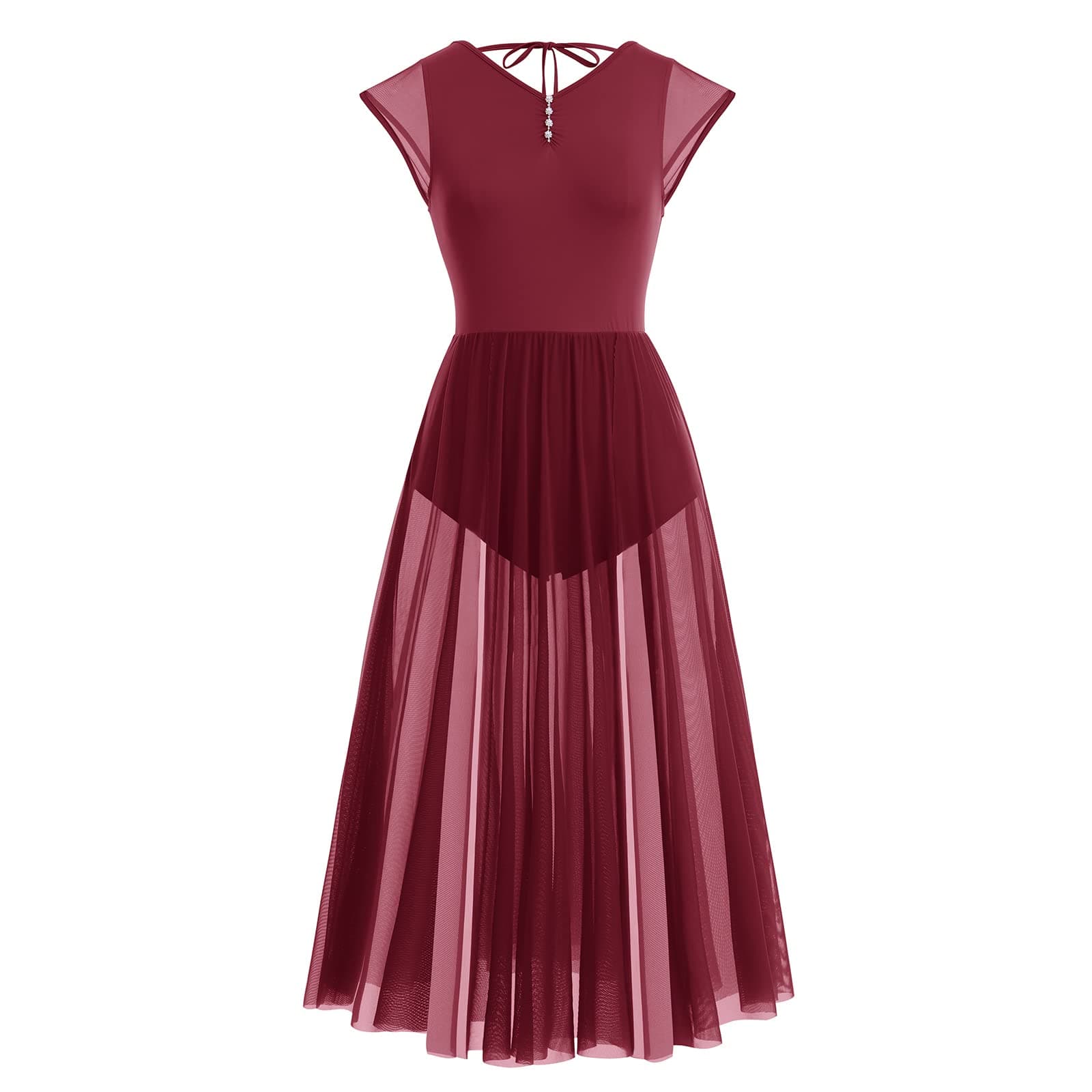 ODASDO Women's Flowing Maxi Dress for Lyrical and Contemporary Dance