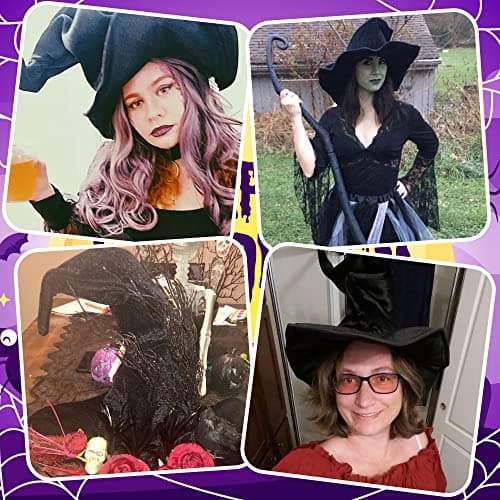 Black Witch Hat for Women: Halloween Party Costume Accessory