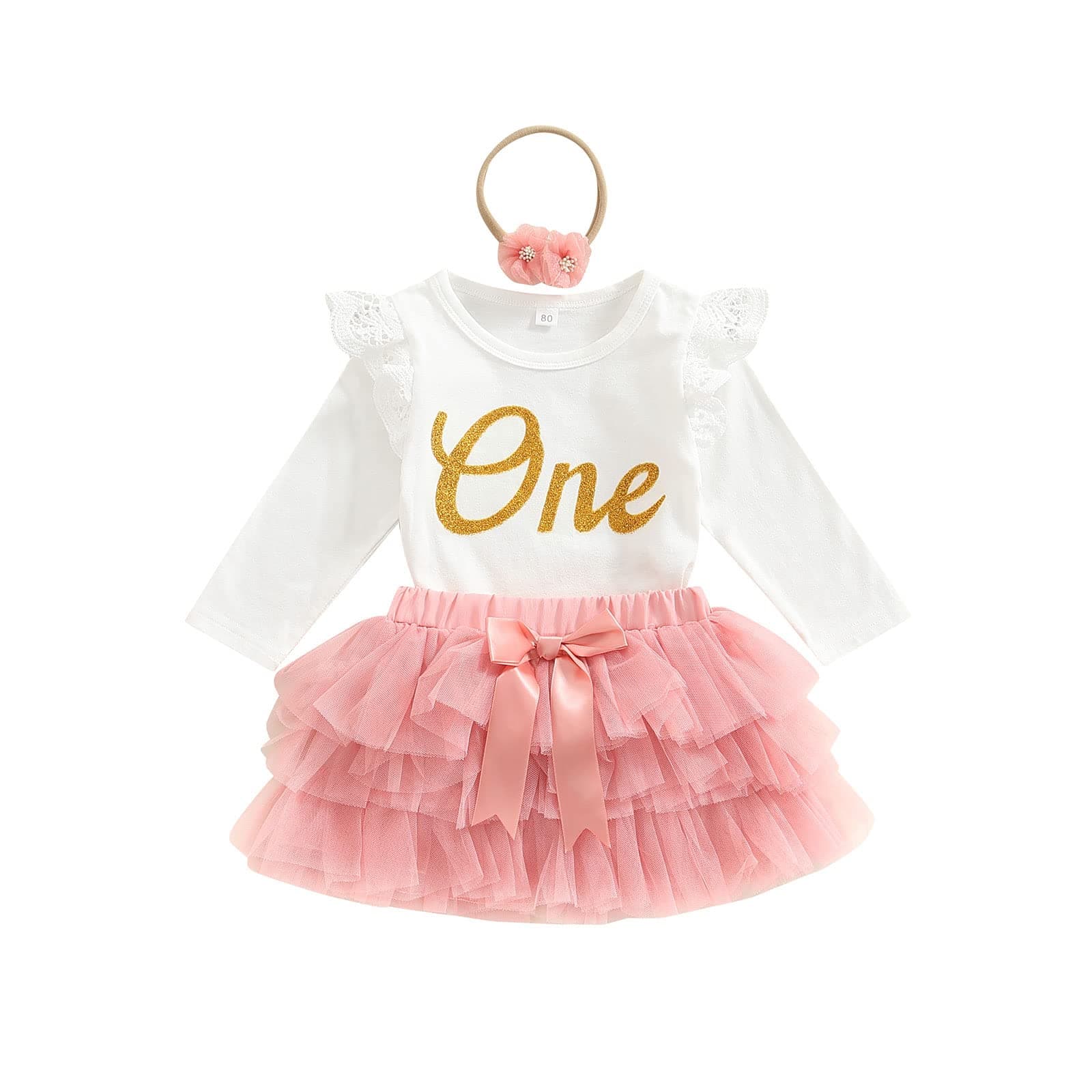 Biayxms Baby Girl First Birthday Outfit with Tutu Skirts and Headband
