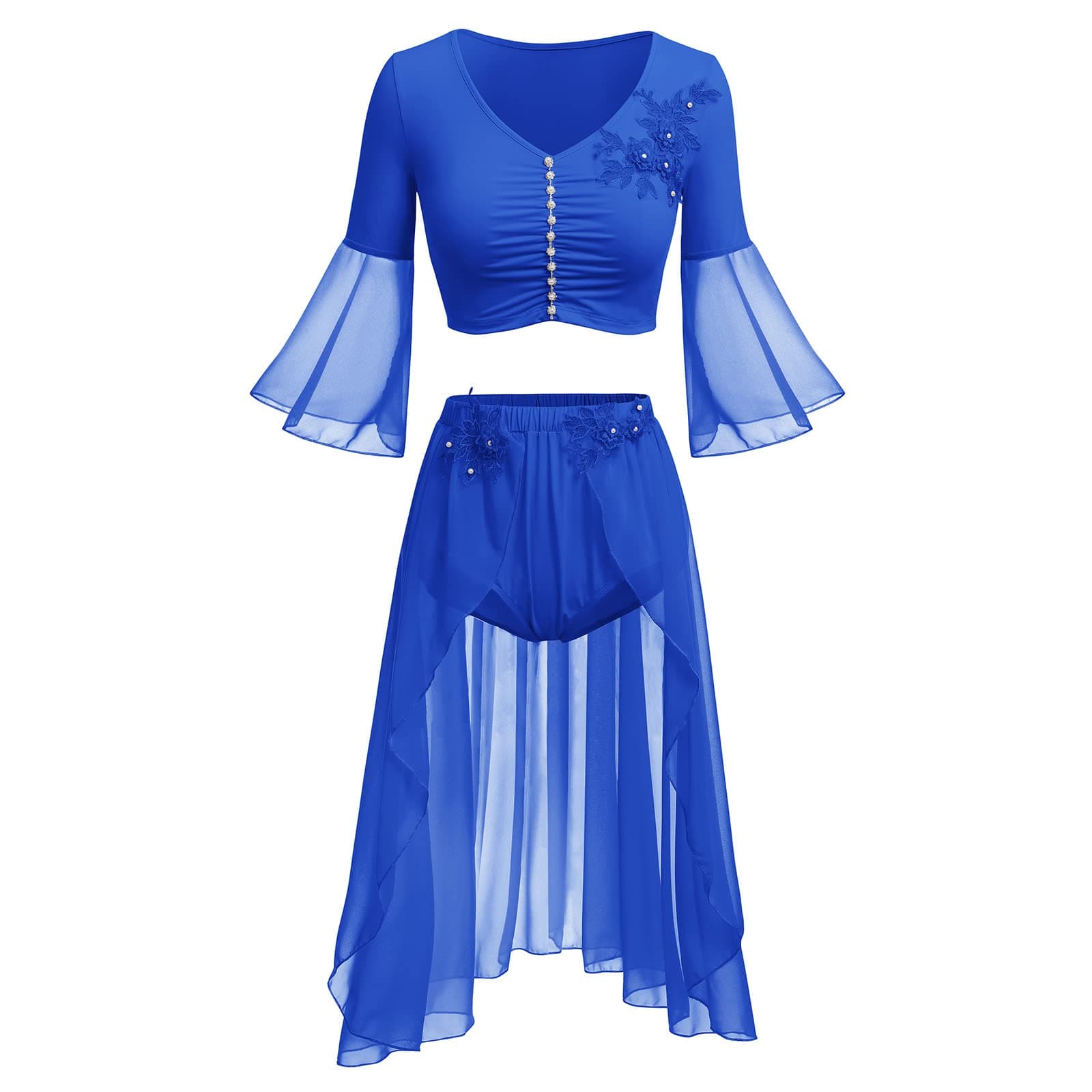 ODASDO Women's Lyrical Dance Two-Piece Outfit